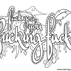 Swear word coloring pages printable for free download