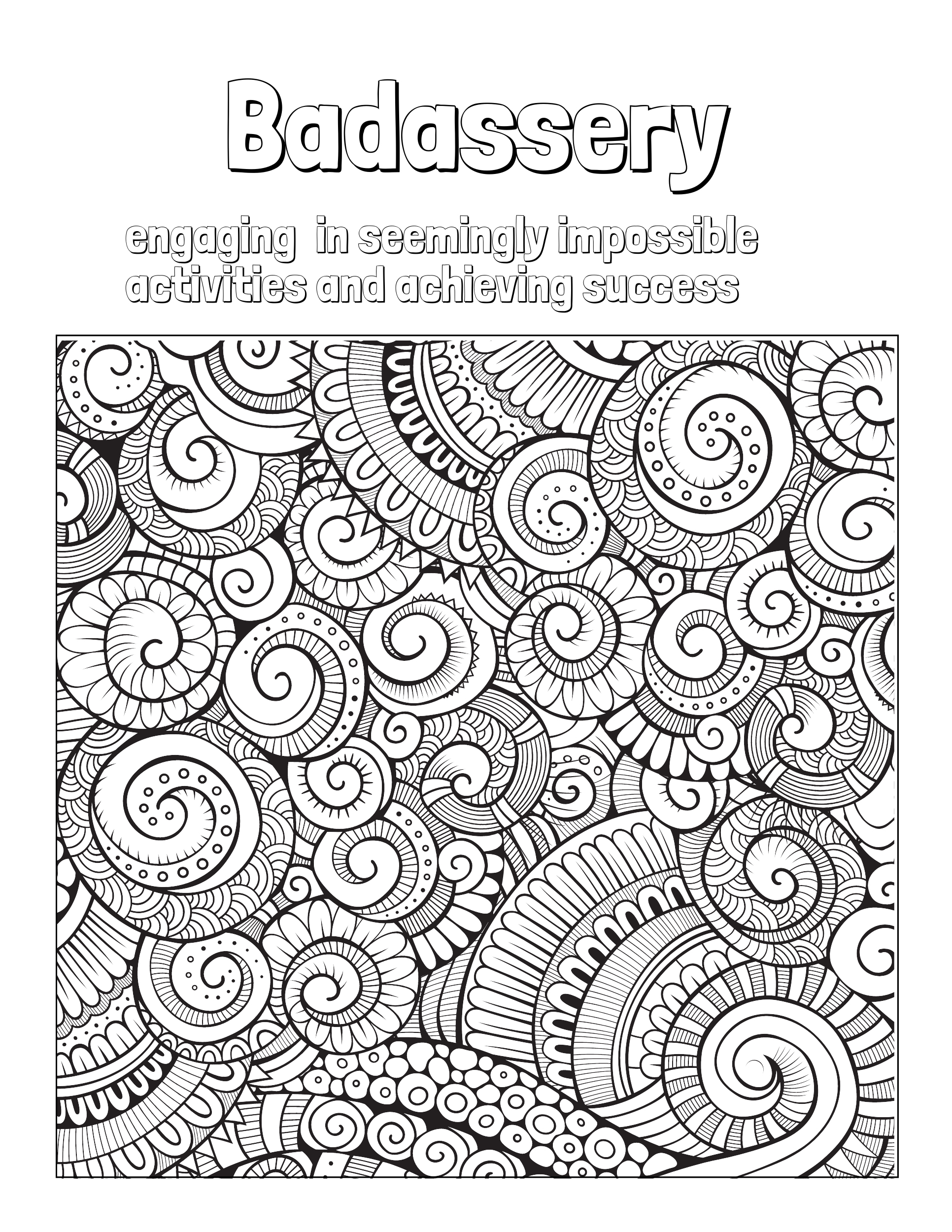 Printable motivational swear word coloring pages for adults funny swe
