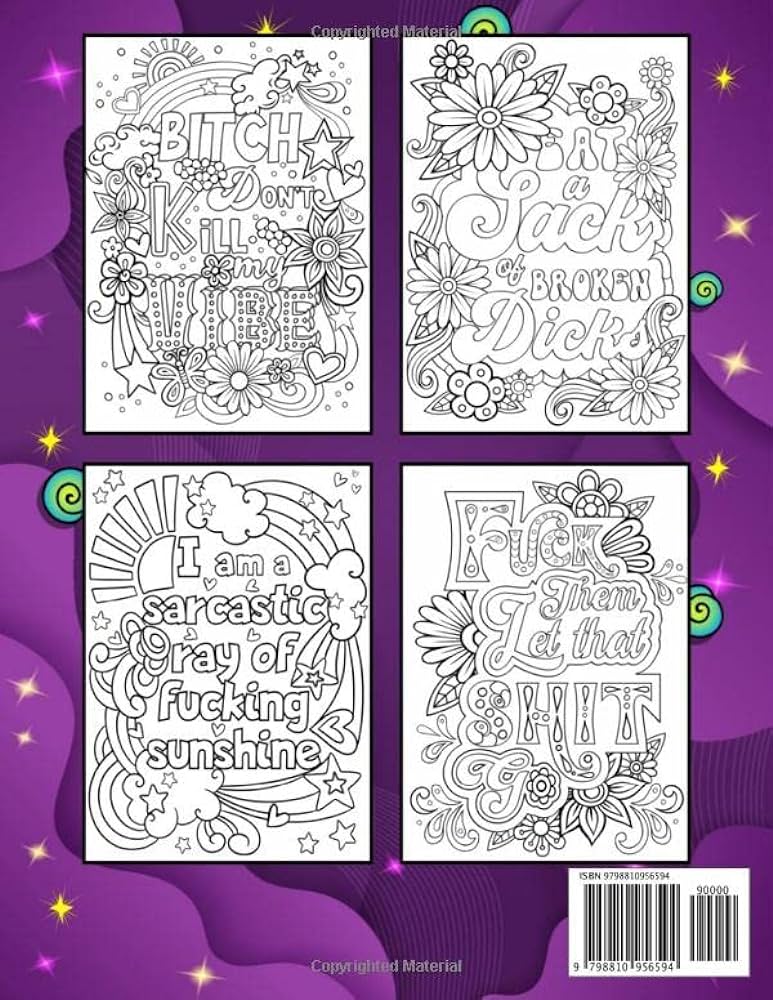 Very sweary vibes swear word coloring book for adults funny cuss word coloring pages to relax and relieve stress press sassy pants books