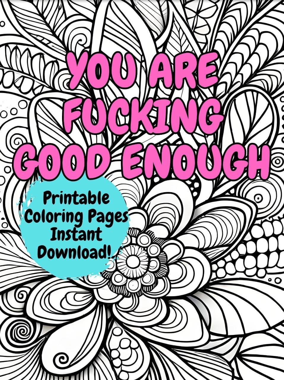 Printable swear word coloring pages available for instant download ð retsypromos