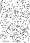 Swear words coloring pages free printable pictures