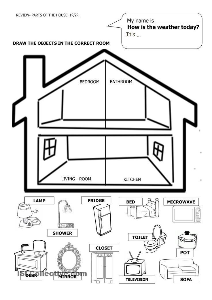 Image result for cut and paste parts of the house worksheet english worksheets for kindergarten english worksheets for kids school worksheets