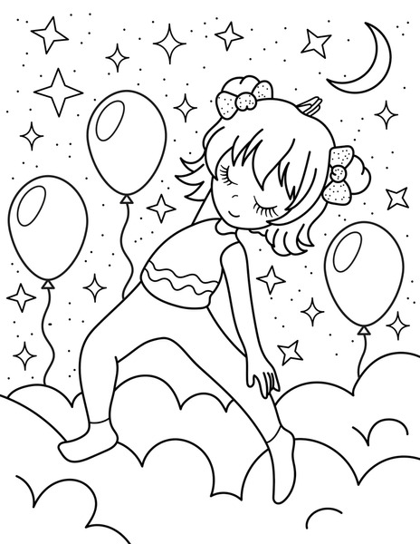 Balloon coloring pages royalty