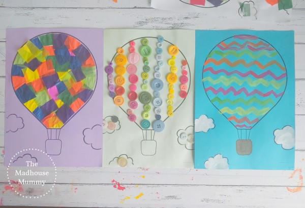 Free hot air balloon printable