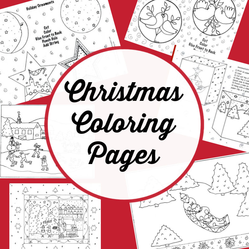 Cute christmas coloring pages