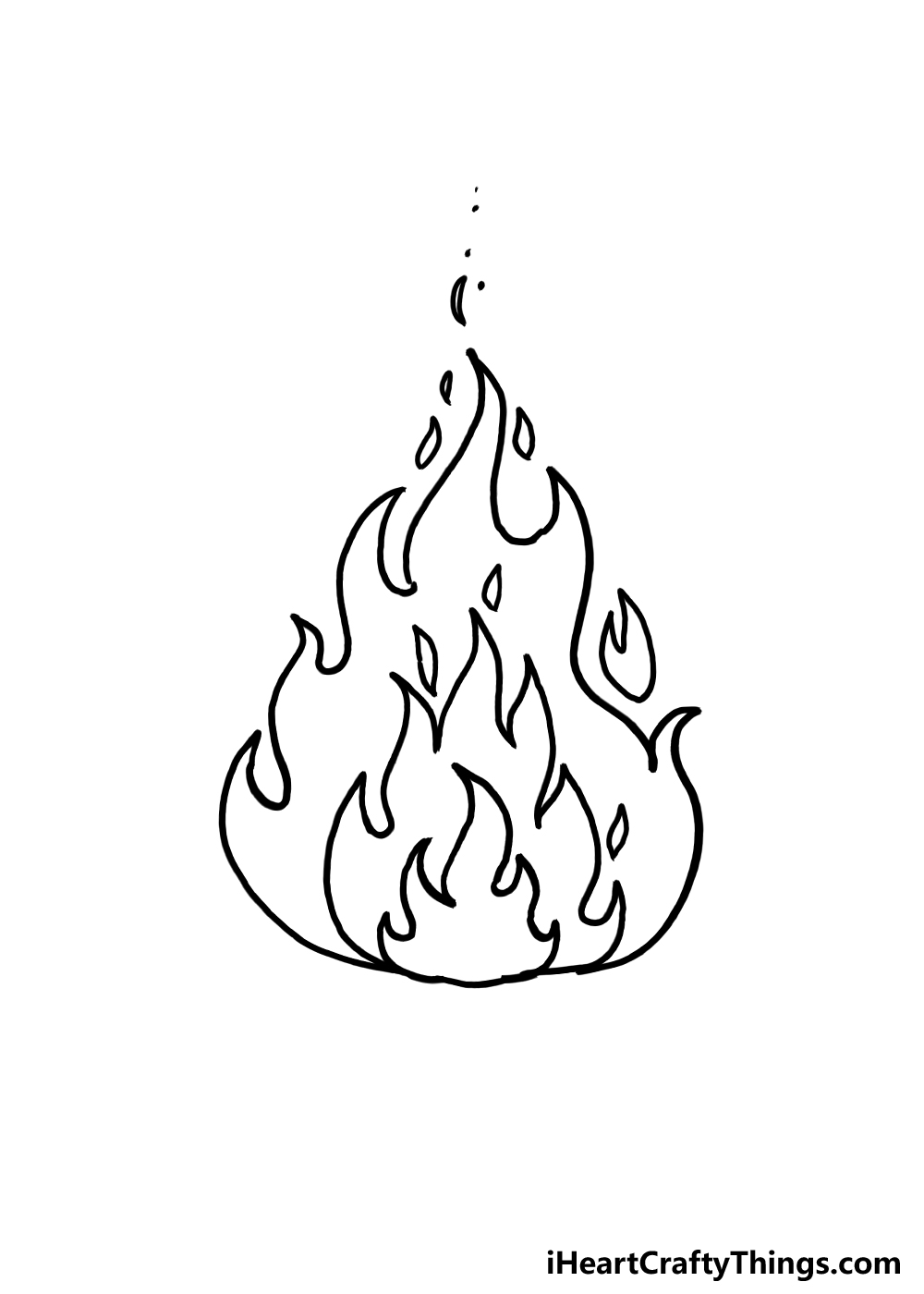 How to draw flames step by step