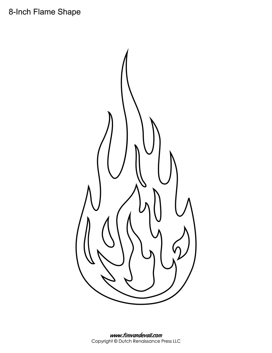 Printable flame stickers flame templates â tims printables