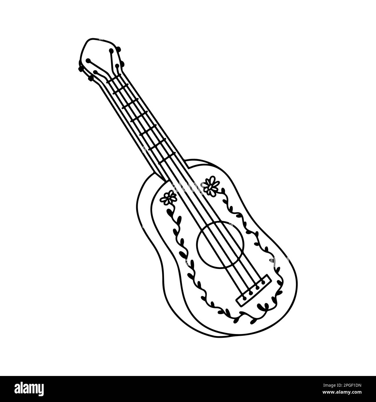 Mexican guitar cut out stock images pictures