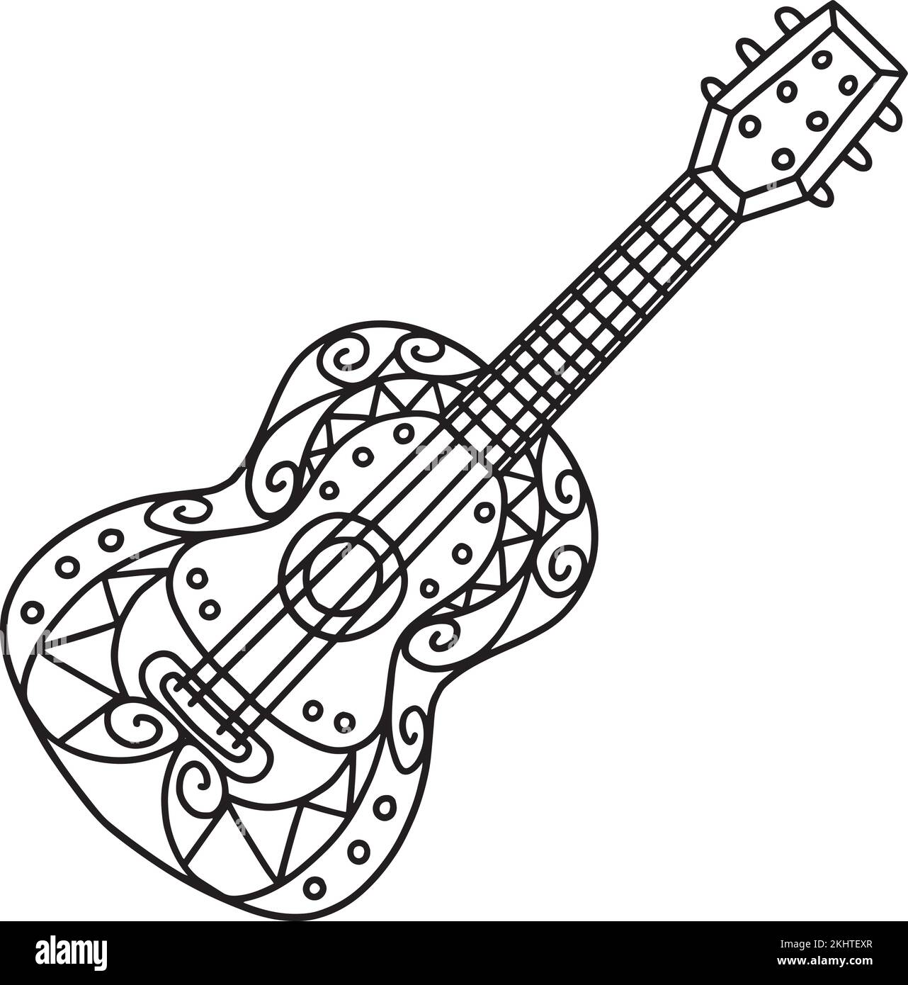 Mexican guitar cut out stock images pictures