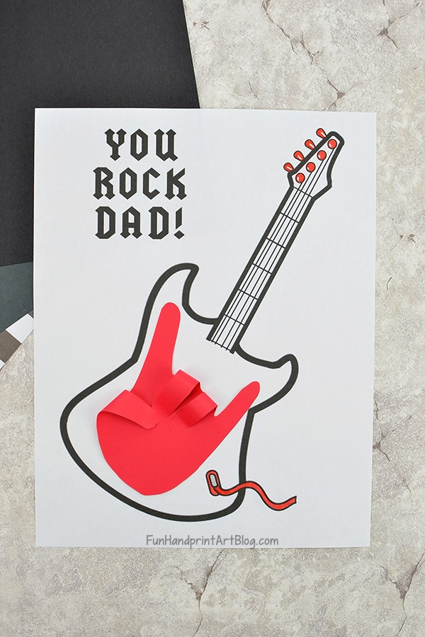 Dad you rock card for fathers day