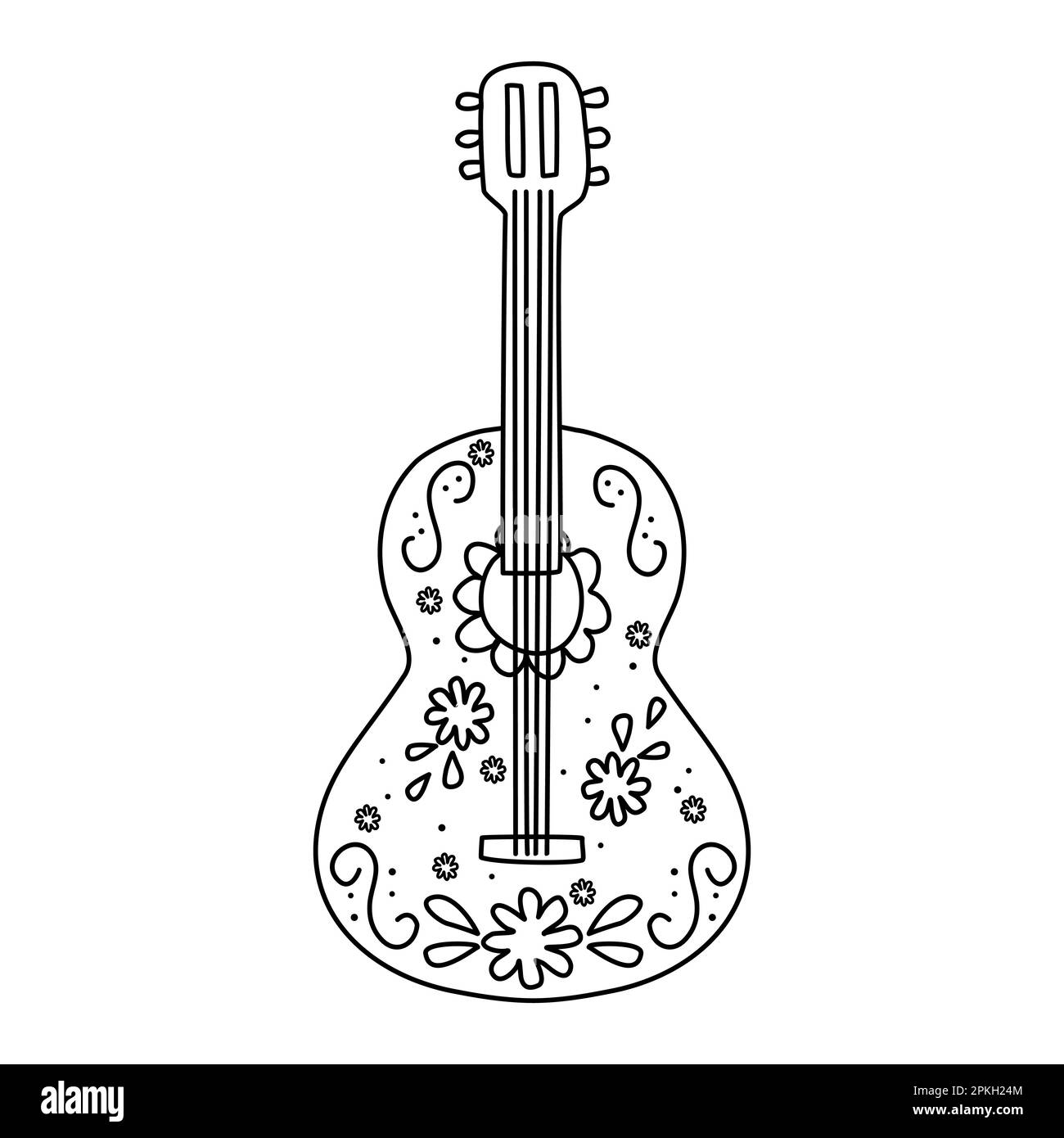 Mexican guitar cut out stock images pictures