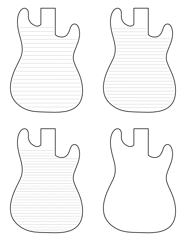 Free printable electric guitar