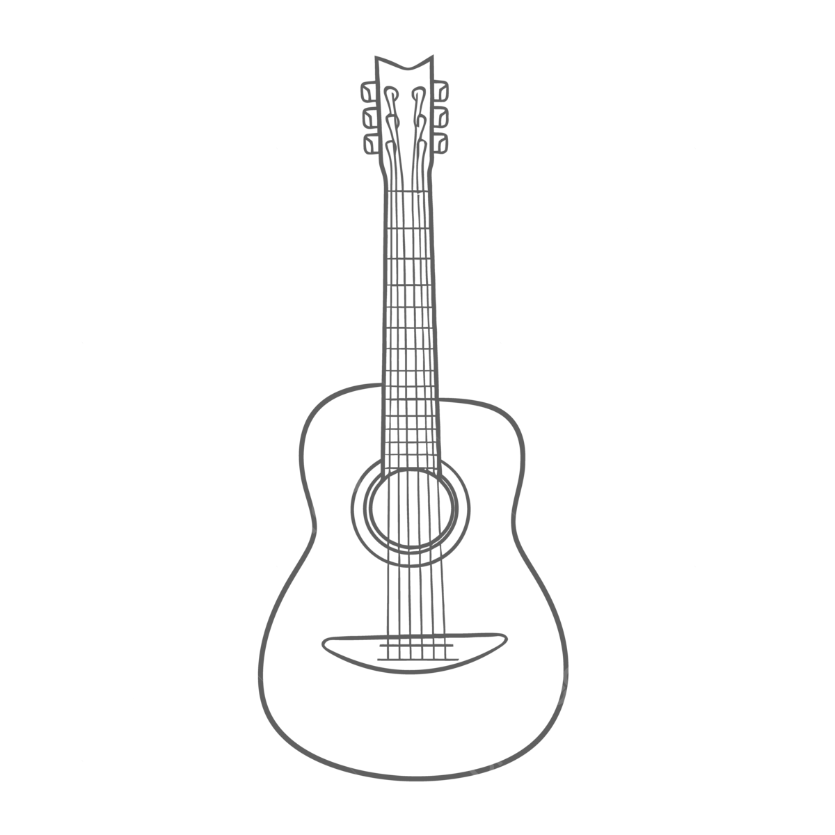 Guitar outline png vector psd and clipart with transparent background for free download