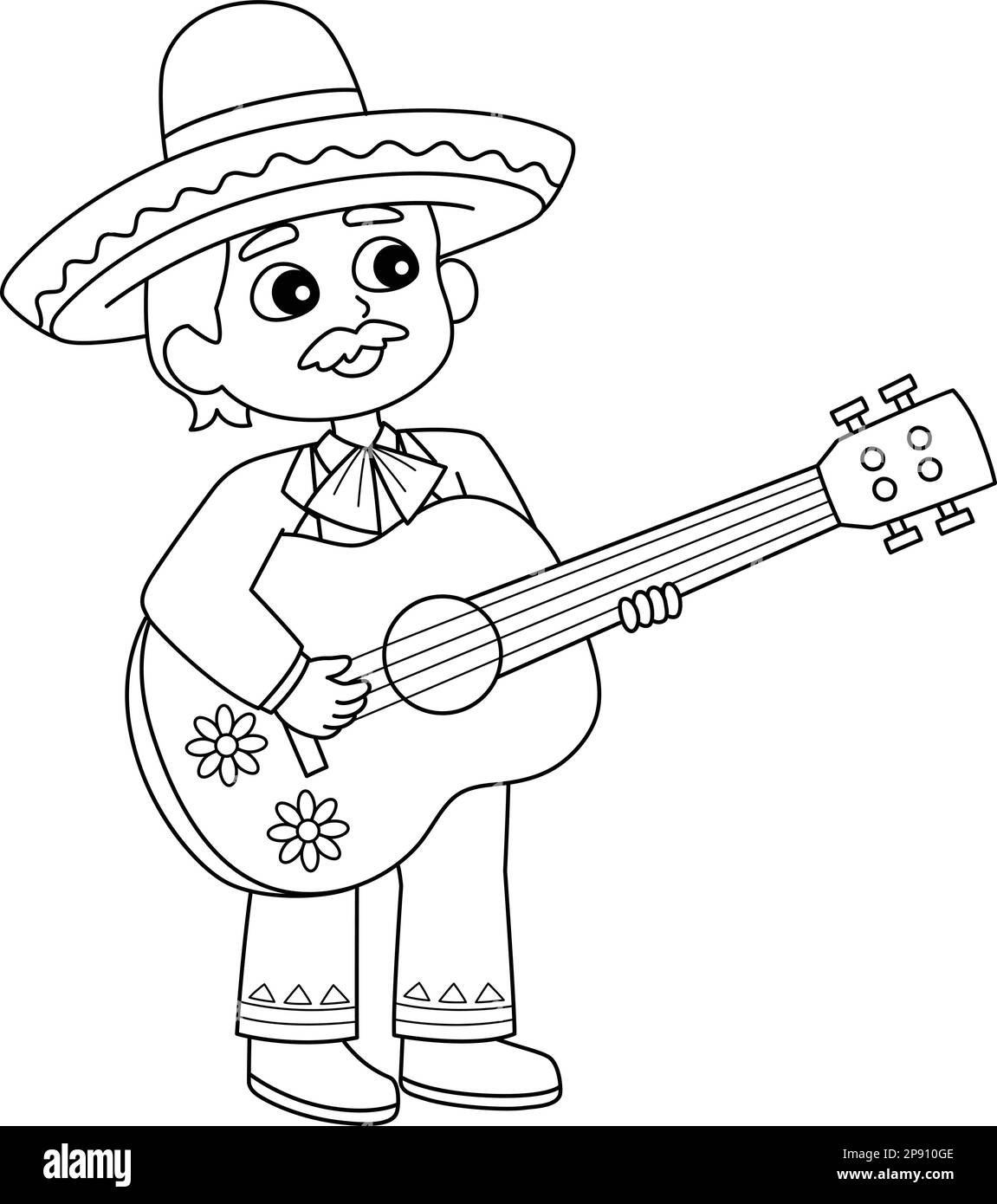 Mexican guitar cut out stock images pictures