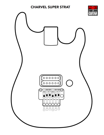 Body shape templates wele to paint your own guitar