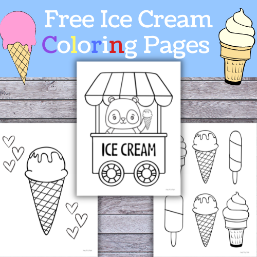 Cute ice cream coloring pages free printable