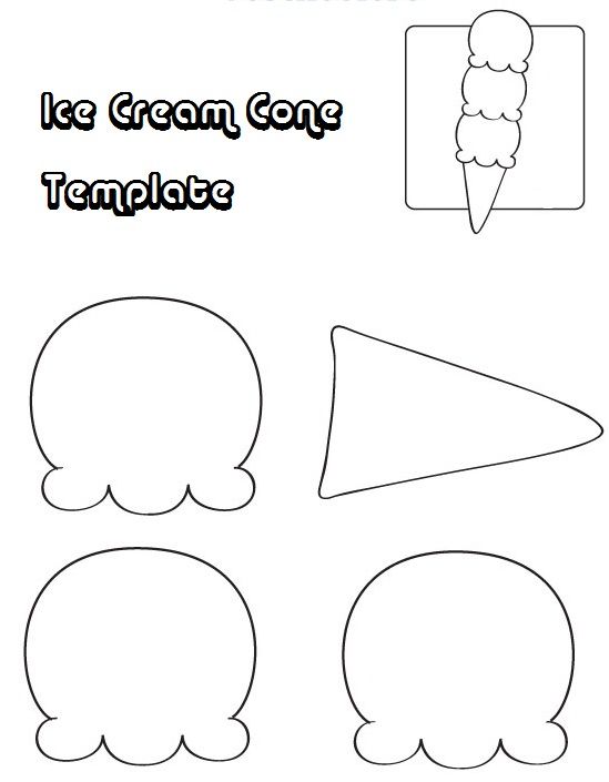 Ice cram cone template coloring pages cone template coloring pages applique templates