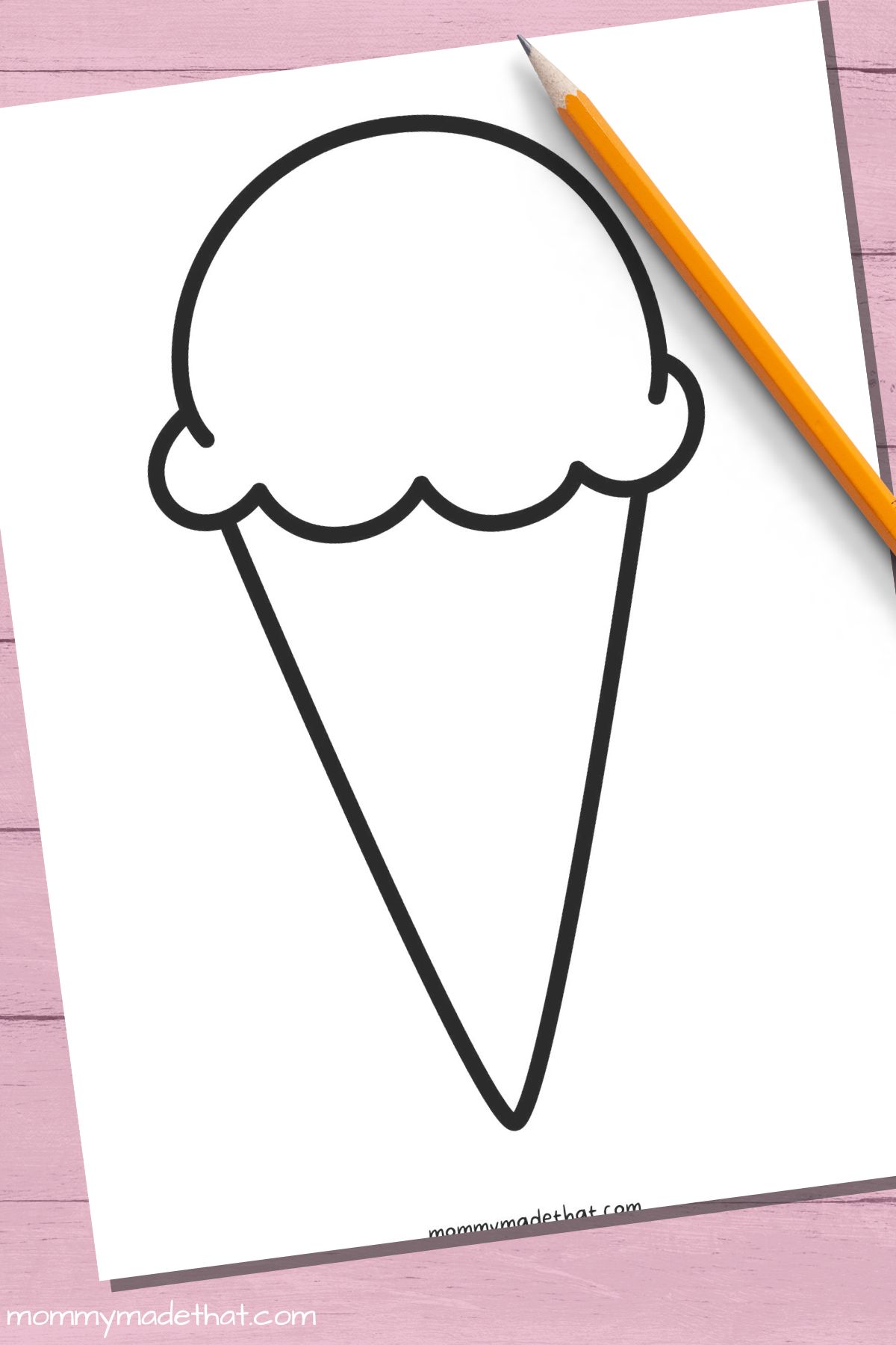 Fun ice cream cone templates for crafts coloring