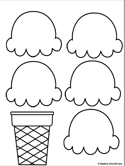 Th day of school ice cream cone craft made by teachers