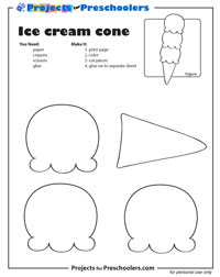 Ice cream cone coloring and activity page