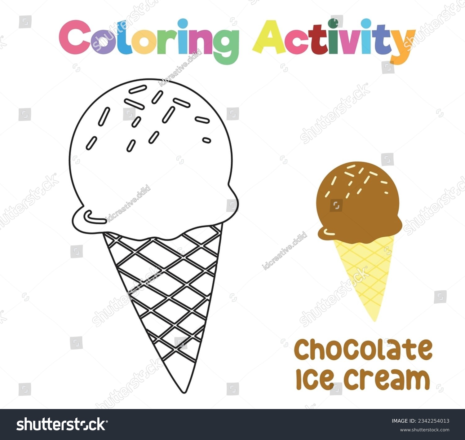 Kids activity page ice cream photos images and pictures