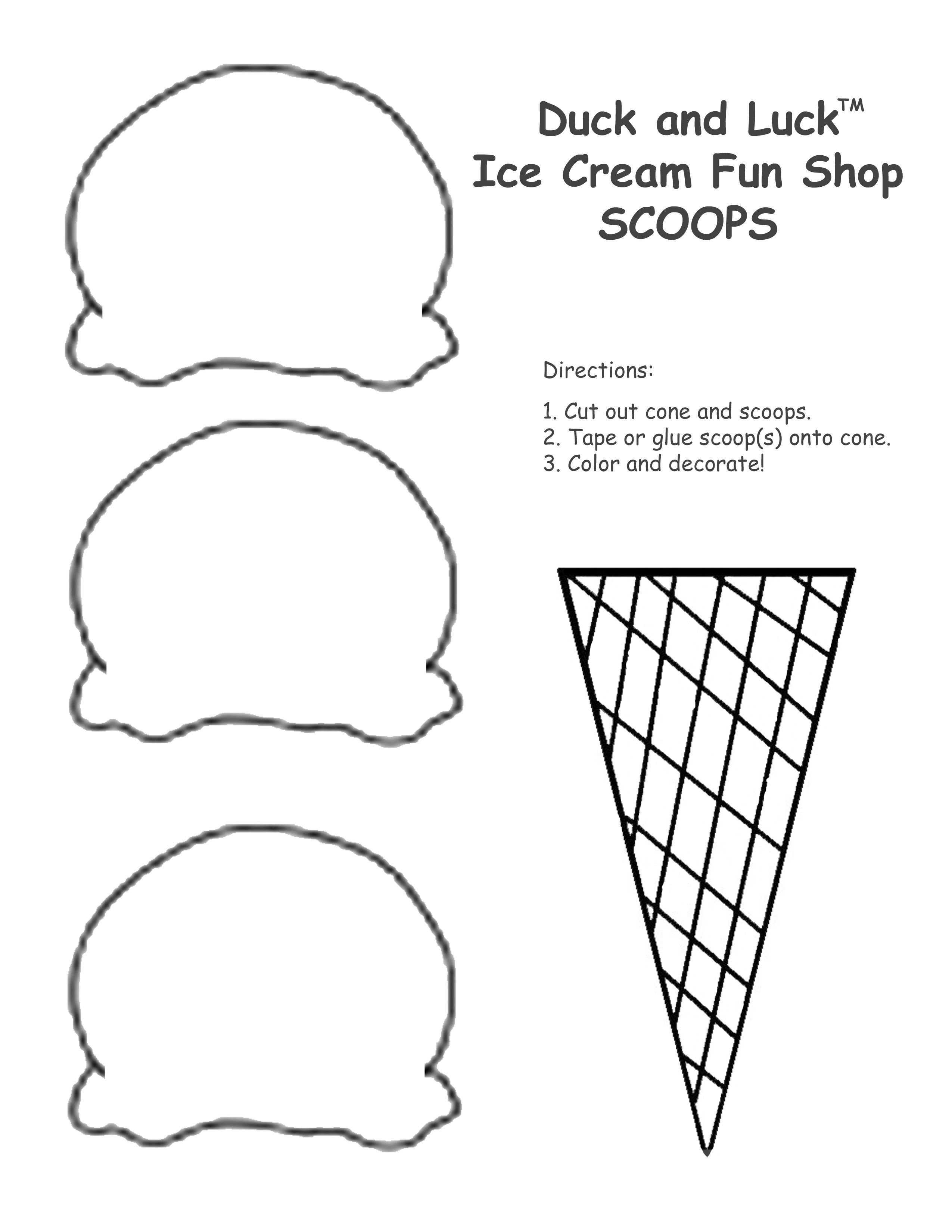 Confidential ice cream cone printable coloring