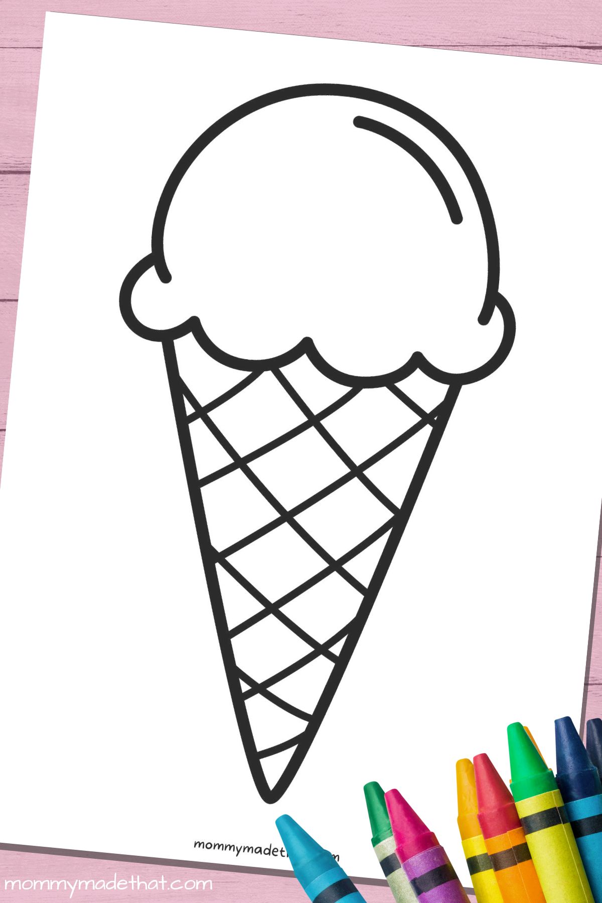 Fun ice cream cone templates for crafts coloring