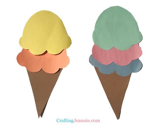 Paper ice cream craft free template