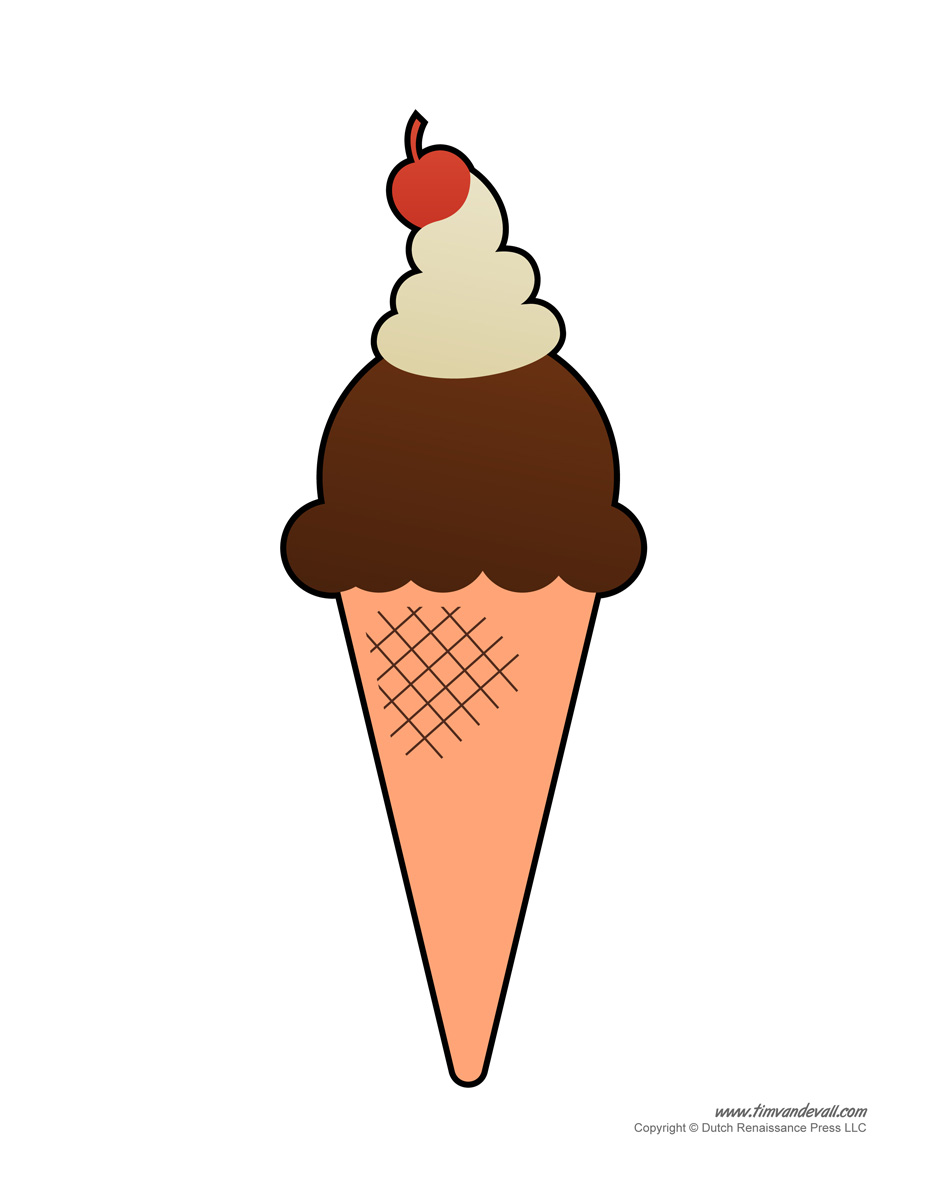 Ice cream templates and coloring pages for an ice cream party â tims printables