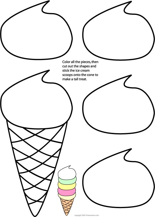 Ice cream cut and paste activity page crafts classroom crafts popular crafts