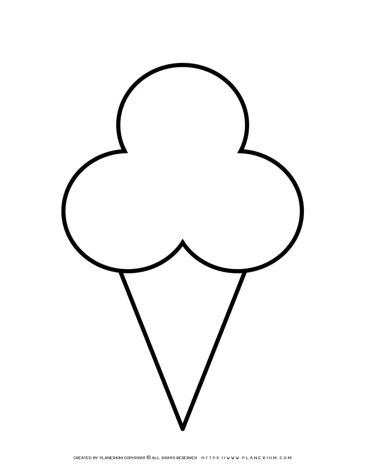 Ice cream cone template