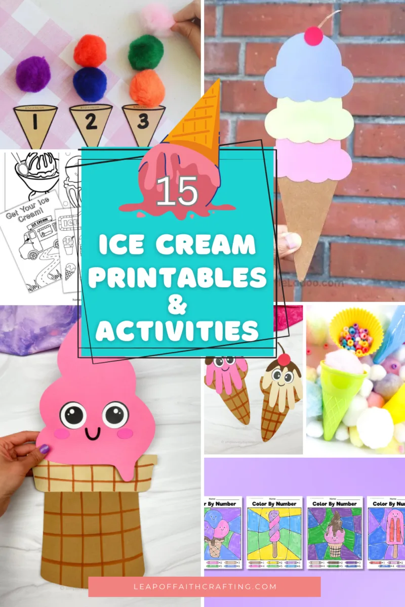 Free ice cream printables activities for kids