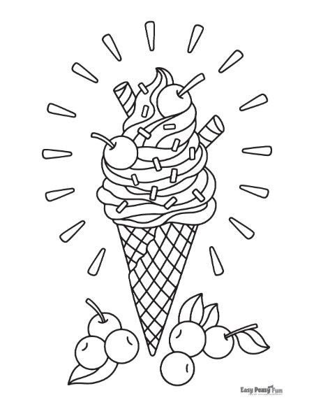 Printable ice cream coloring pages â sheets