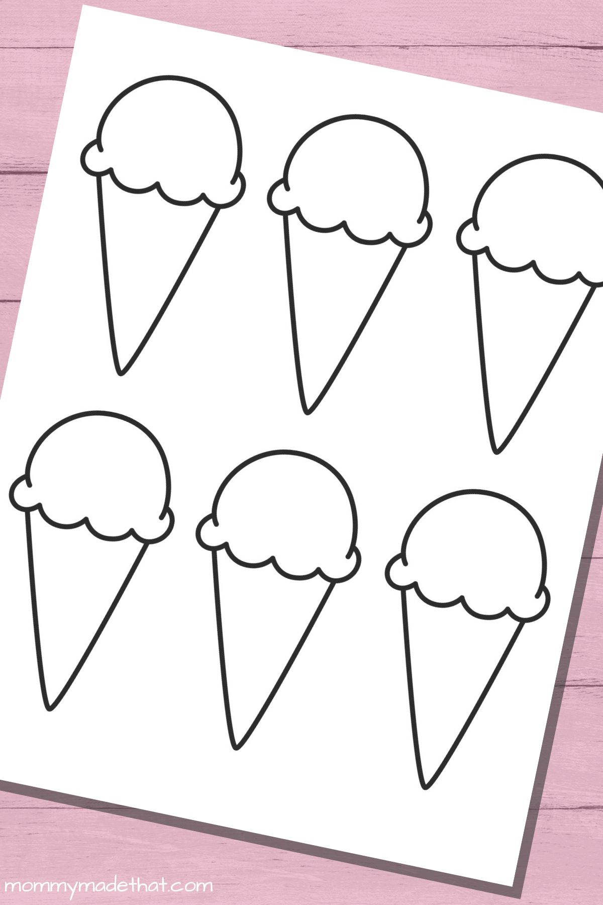 Fun ice cream cone templates for crafts coloring