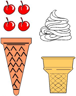 Ice cream cone printable