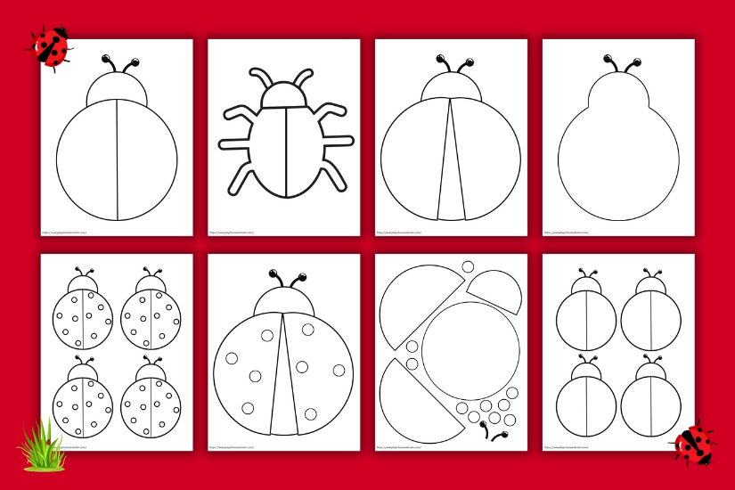 Free printable ladybug templates for crafts