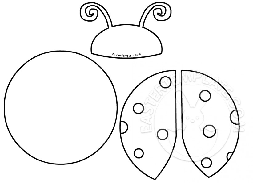 Printable cut out ladybug template