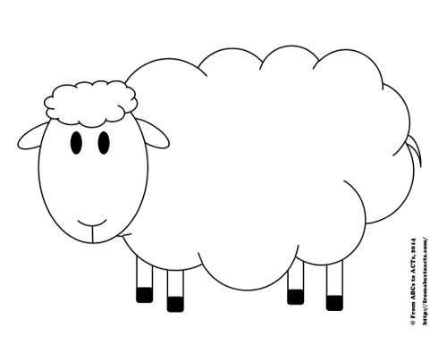 Printable cut out sheep template