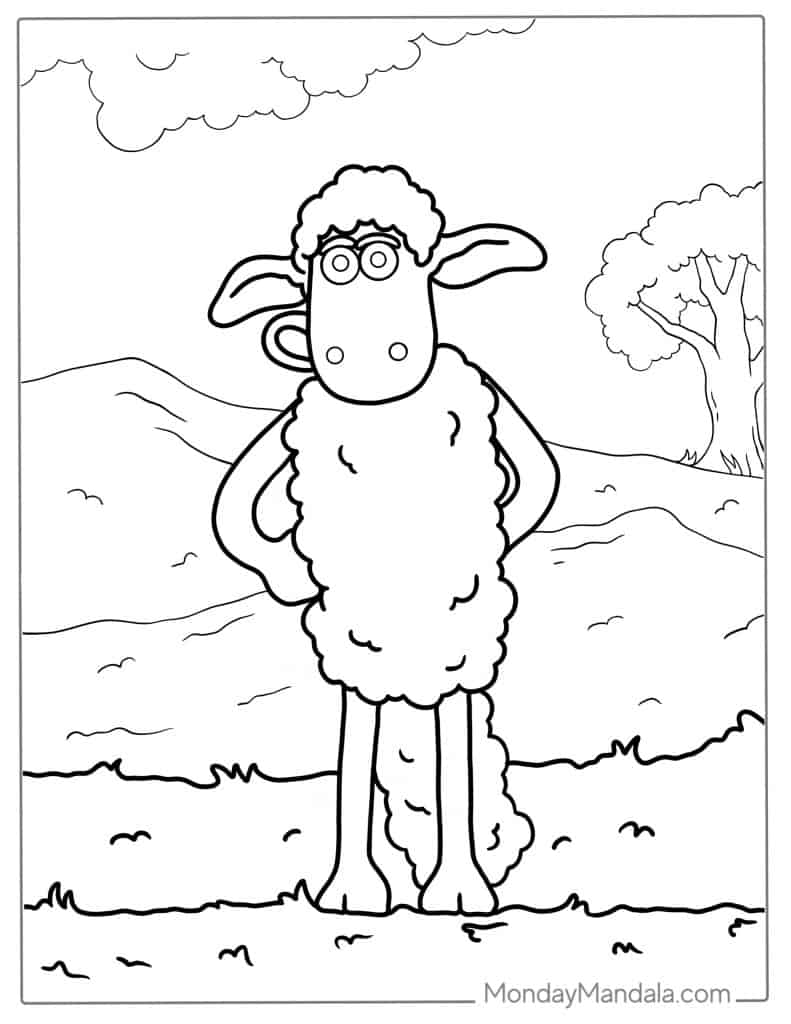Sheep coloring pages free pdf printables