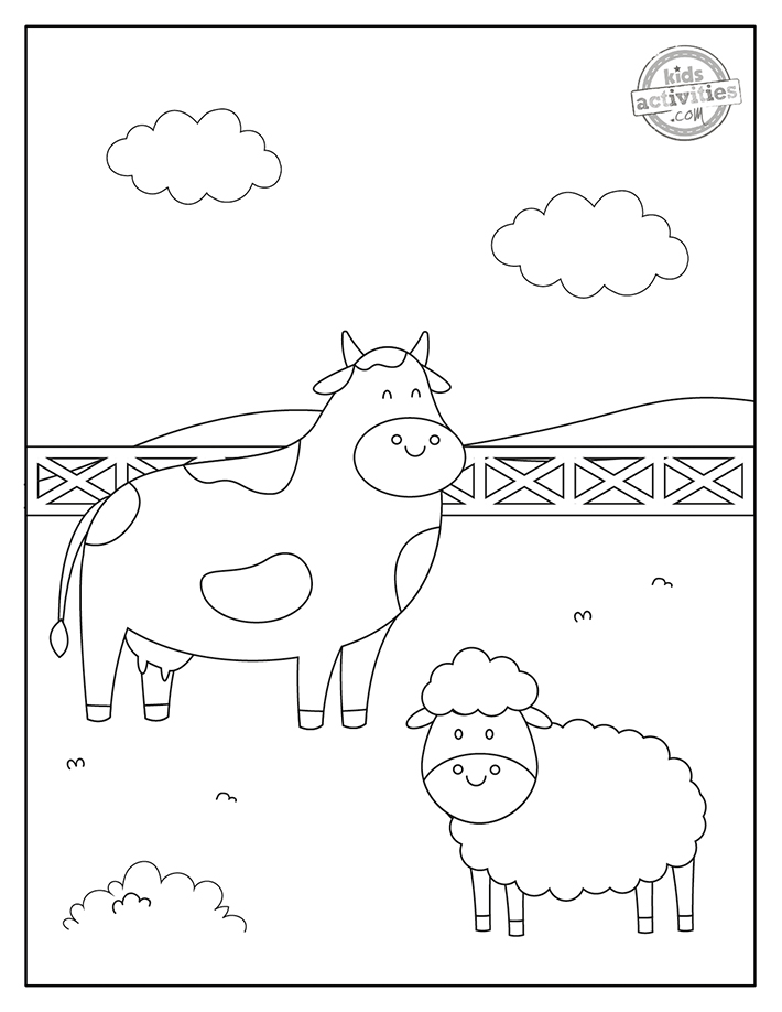 Fun free farm animal printable coloring pages kids activities blog