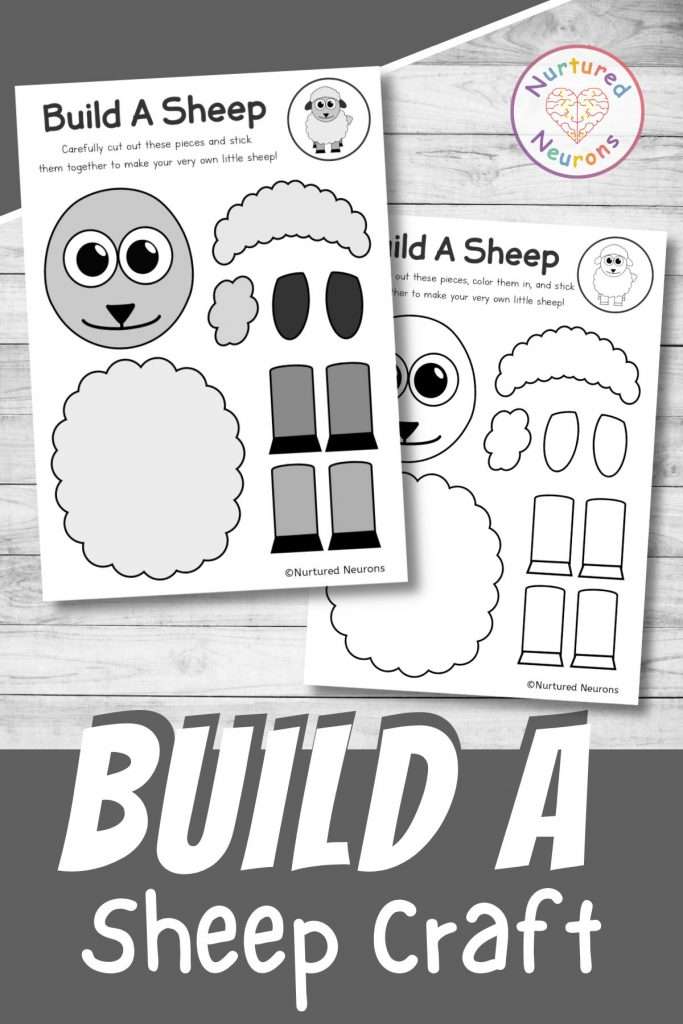 Make a simple sheep with this build a sheep craft