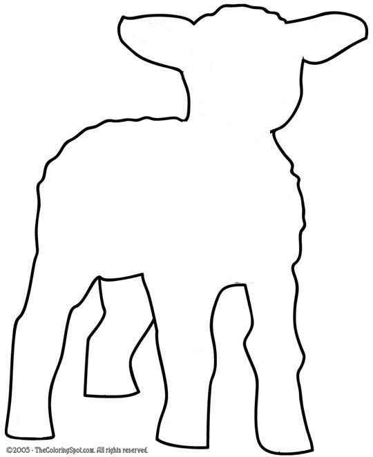 Printable cut out sheep template