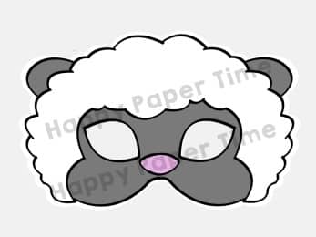 Sheep mask paper farm craft