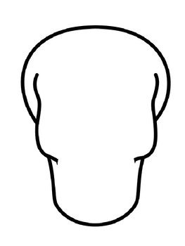 Blank skull template skull outline halloween skull coloring page skull page