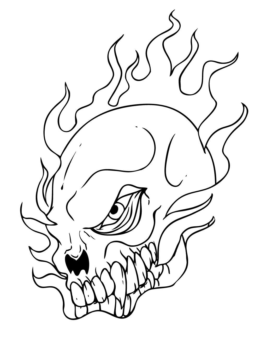 Free printable skull coloring pages for kids