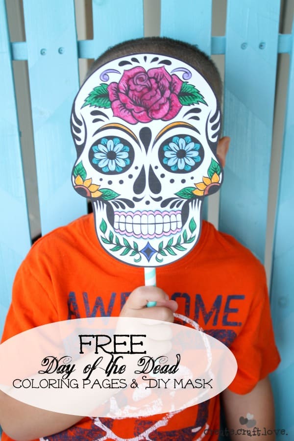 Day of the dead mask printable
