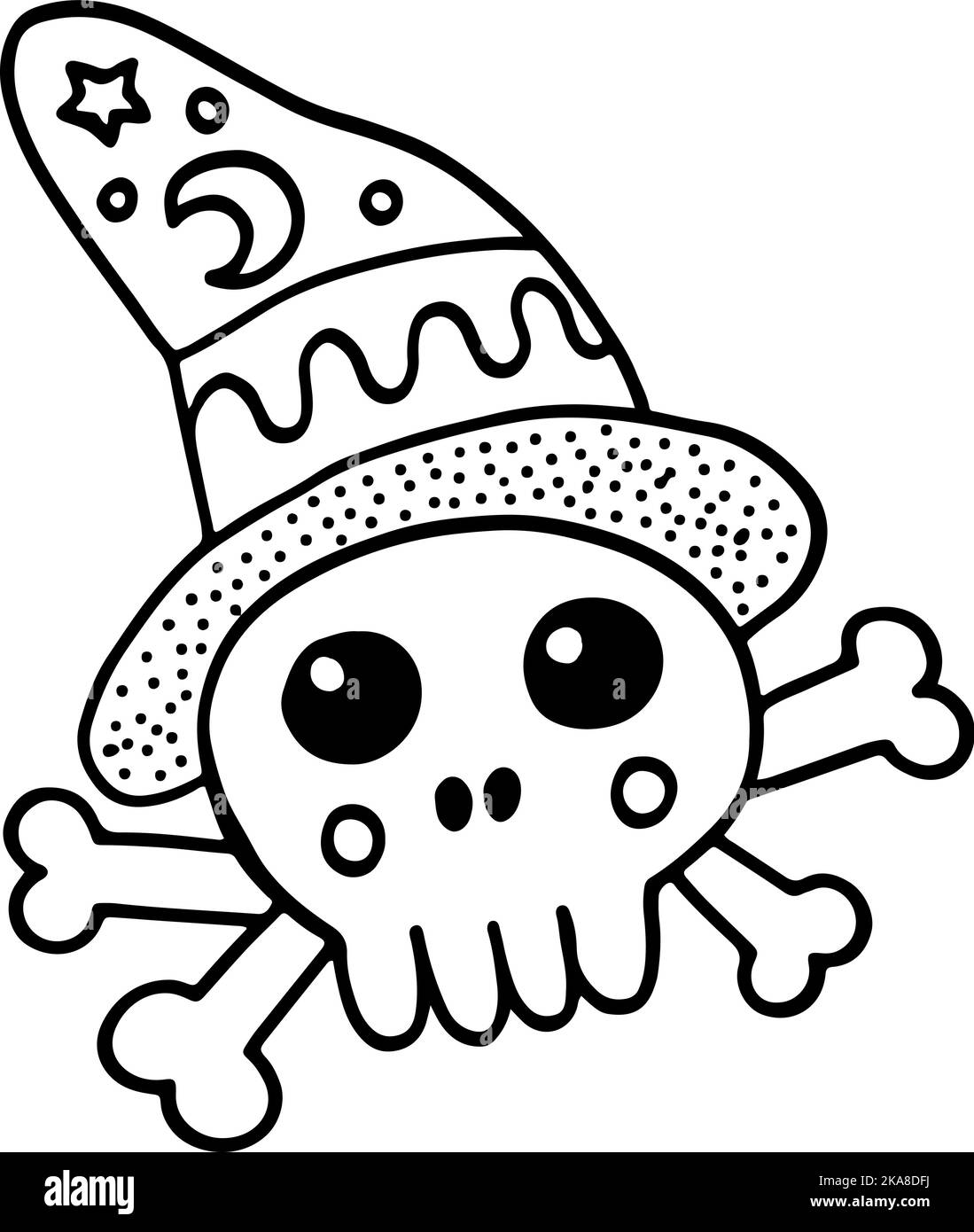 Skull coloring page cut out stock images pictures