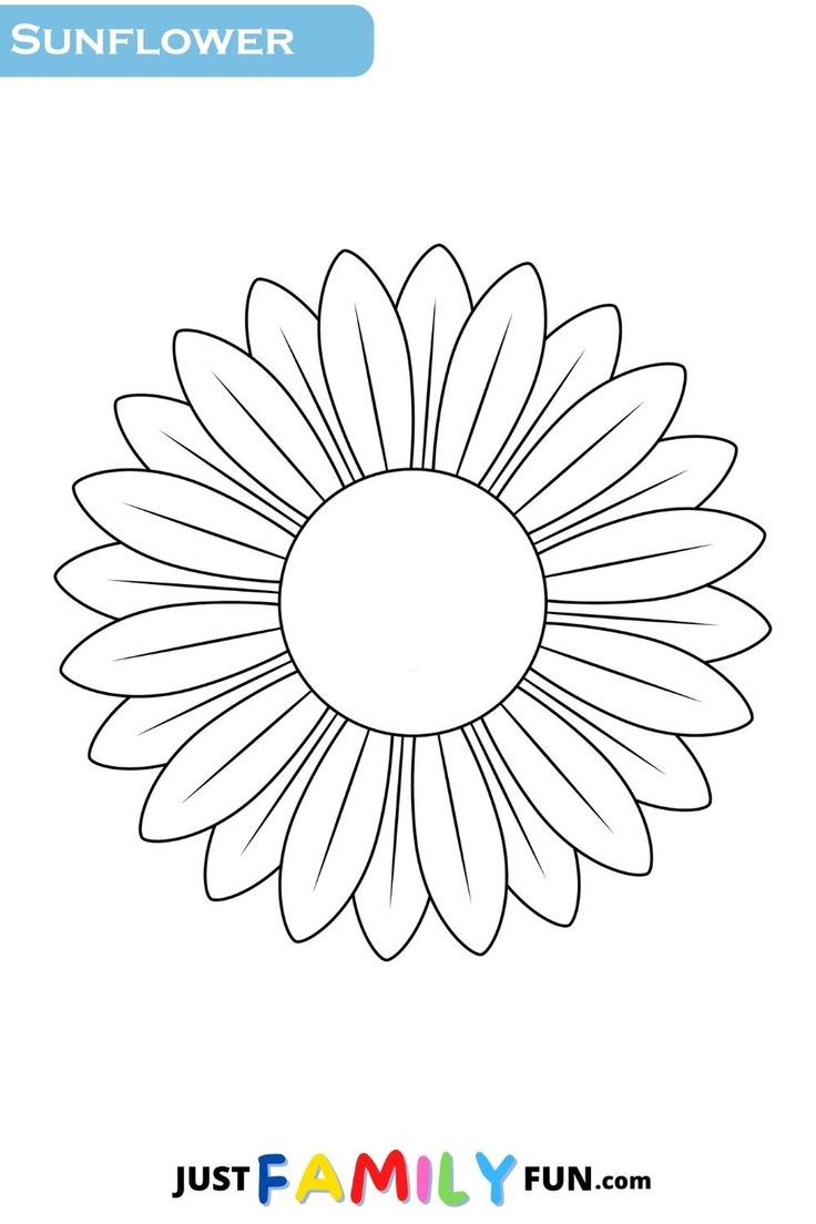 Free prtable sunflower outle template sunflower stencil sunflower colorg pages sunflower template