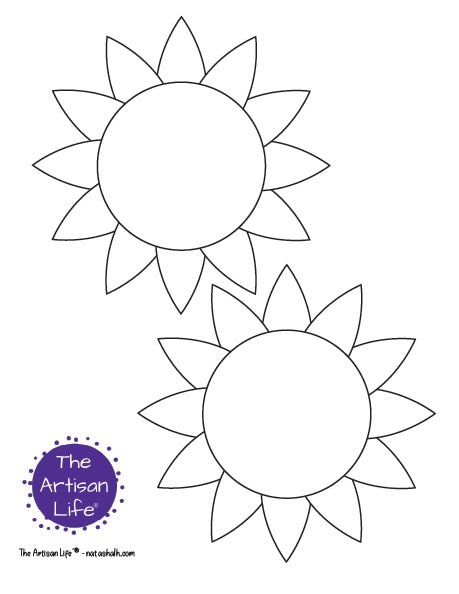 Printable sunflower templates and patterns â the artisan life