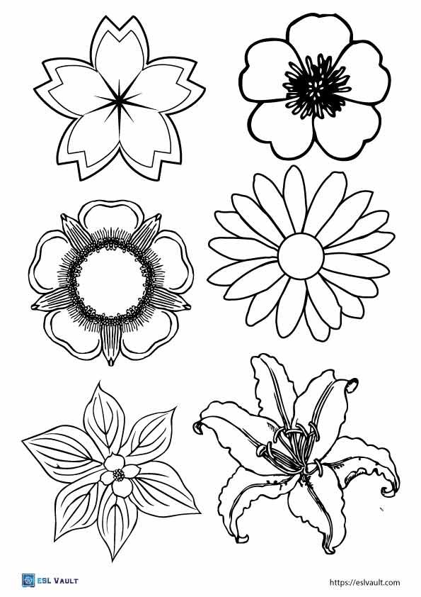 Free printable flowers to cut out